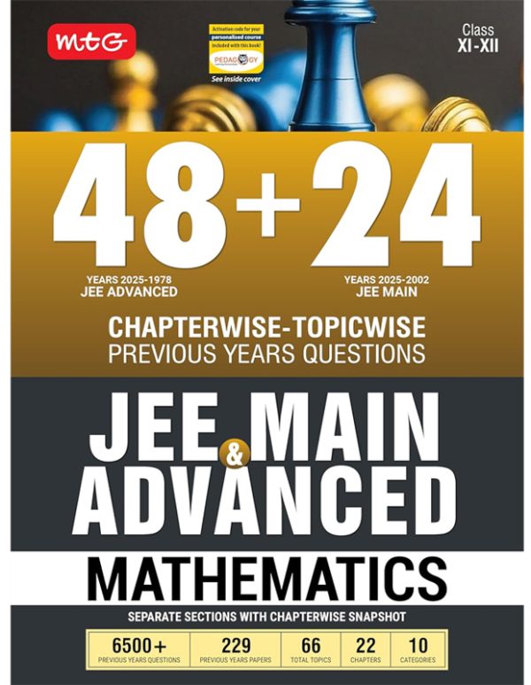 MTG Mathematics 48 + 24 years JEE Main (2025-2002 and JEE Advanced ...